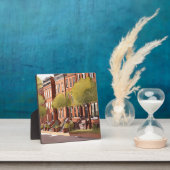 ボストンブラウンストーンズ | ビーコン通りウォーターカラーアート フォトプラーク (インサイチュ)