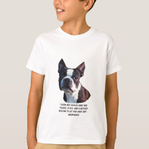 ボストンブルテリアのワイシャツ Tシャツ