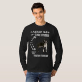 ボストンブルテリアドッグママパパ衣装かわいいボスト Tシャツ (正面フル)