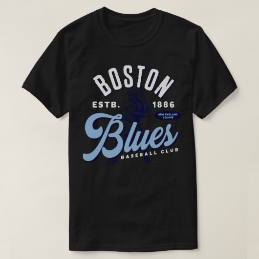 ボストンブルースベースボール Tシャツ (デザイン正面)