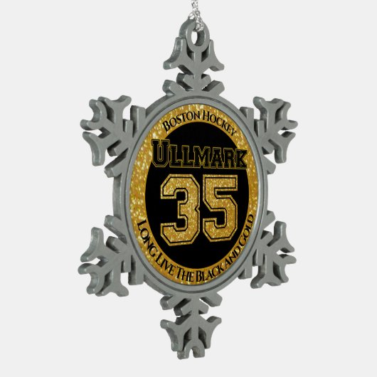 ボストンホッケーウルマーク35 スノーフレークピューターオーナメント (左)