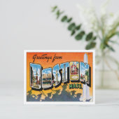 ボストンマサチューセッツのはがきからの挨拶 ポストカード (スタンド正面)