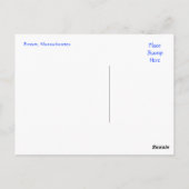 ボストンマサチューセッツスカイラインアットサンセットポストカード ポストカード (裏面)