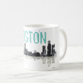 ボストンマサチューセッツスカイライン-飲むマグ コーヒーマグカップ (正面右)