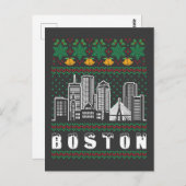 ボストンマサチューセッツ州の醜いクリスマス ポストカード (正面/裏面)
