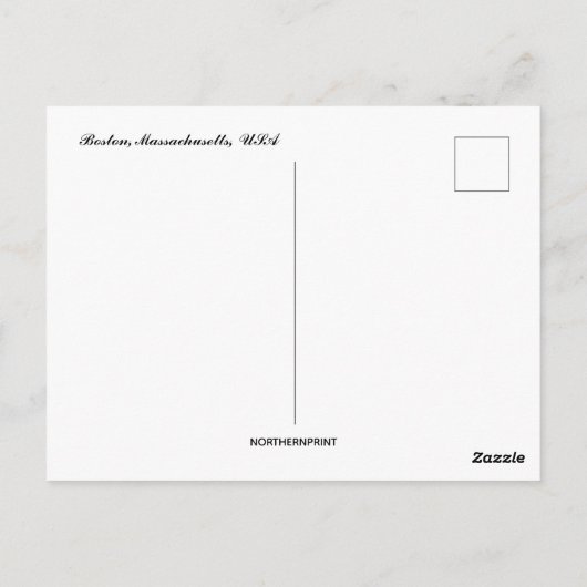 ボストンマサチューセッツ州アメリカのボート ポストカード (裏面)