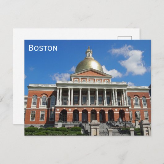ボストンマサチューセッツ州キャピトルトラベル ポストカード (正面/裏面)