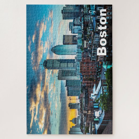 ボストンマサチューセッツ州シティスカイラインジグソーパズル ジグソーパズル (縦)