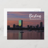 ボストンマサチューセッツ州スカイラインポストカード ポストカード (正面/裏面)