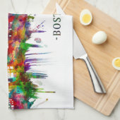 ボストンマサチューセッツ州スカイライン キッチンタオル (四つ折り)