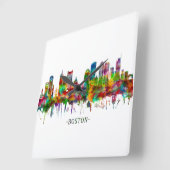 ボストンマサチューセッツ州スカイライン スクエア壁時計 (傾斜)