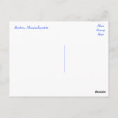 ボストンマサチューセッツ州スカイライン – USA ポストカード (裏面)