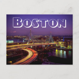 ボストンマサチューセッツ州スカイラインUSA - Zakim Bridge ポストカード