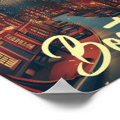 ボストンマサチューセッツ州ヴィンテージアートトラベルイラストレーション ポスター (角)