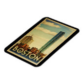 ボストンマサチューセッツ州ヴィンテージ旅行 マグネット (左側)