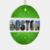 ボストンマサチューセッツ市観光写真クリスマス セラミックオーナメント (右)