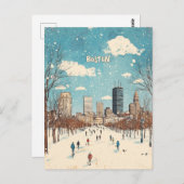 ボストンマサチューセッツ旅行 ポストカード (正面/裏面)