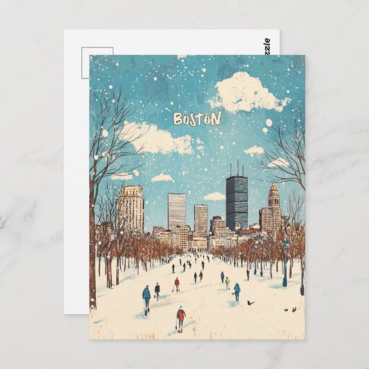 ボストンマサチューセッツ旅行 ポストカード (正面/裏面)