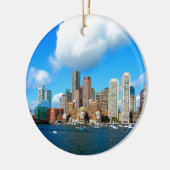 ボストンマサチューセッツ水およびスカイライン セラミックオーナメント (左)