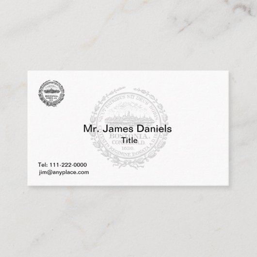 ボストンマサチューセッツ素晴らしシール 名刺 (正面)