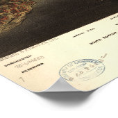 ボストンマサチューセッツ1873アンティークパノラママップ ポスター (角)