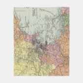 ボストンマサチューセッツ(1903年)のヴィンテージの地図 フリースブランケット (正面)