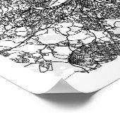 ボストンマサッミニマルチモダン通りの地図 ポスター (角)