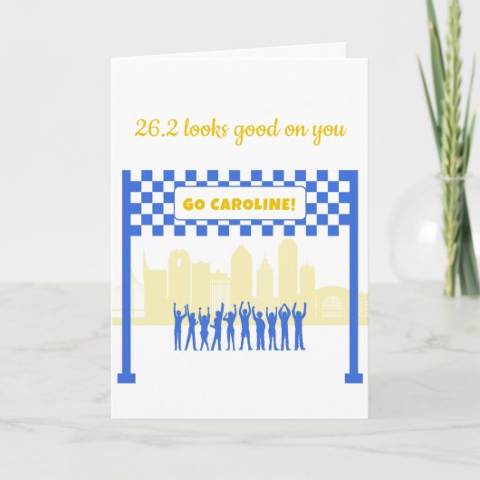 ボストンマラソン26.2走破おめでとう カード (正面)