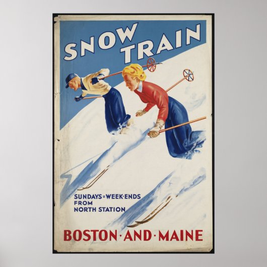 ボストンメインヴィンテージトラベルポスターアドレトロプリント ポスター (正面)