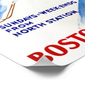 ボストンメインヴィンテージ旅行ポスター復元 ポスター (角)