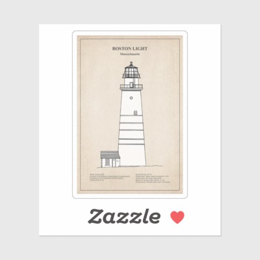 ボストンライトハウス – Massachusetts - SBD シール (シート)