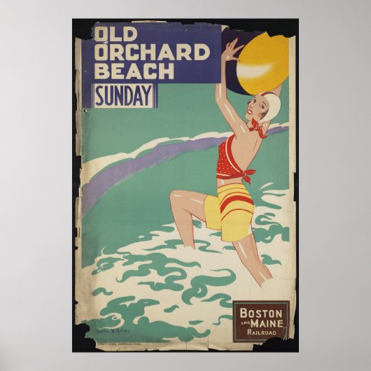 ボストンヴィンテージ旅行ポスターアドレトロプリント ポスター (正面)