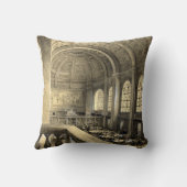 ボストン公共図書館はホール1896年を減じます クッション (裏面)