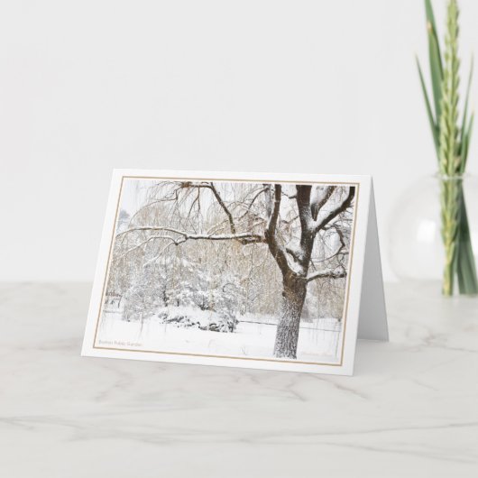 ボストン公共庭園のホリデーカード シーズンカード (正面)