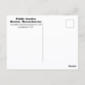 ボストン公共庭園 スワンボート 写真 ポストカード (裏面)