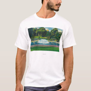 ボストン共通のカエルの池の眺め Tシャツ
