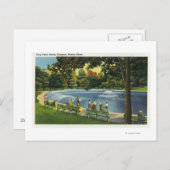ボストン共通カエル池の景色 ポストカード (正面/裏面)