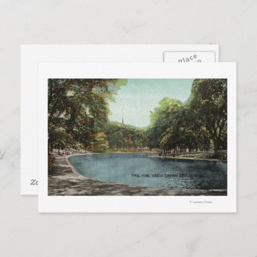 ボストン共通カエル池の眺め# 2 ポストカード (正面/裏面)