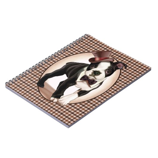 ボストン千鳥格子のなテリア ノートブック (左側)