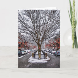 ボストン南端冬のグリーティングカード カード