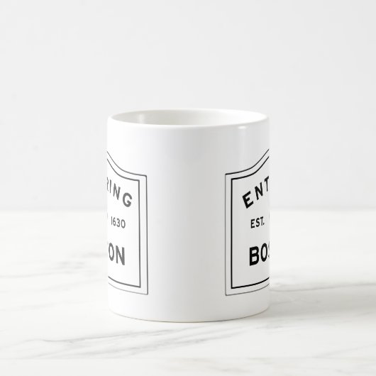 ボストン固まりの都市に入ること コーヒーマグカップ (中央)