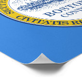 ボストン国旗、マサチューセッツ州ポスター ポスター (角)