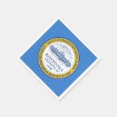 ボストン国旗、マサチューセッツ州紙・ナプキンス スタンダードカクテルナプキン (角)