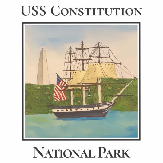 ボストン国立歴史公園(USS Constitution) シール (正面)