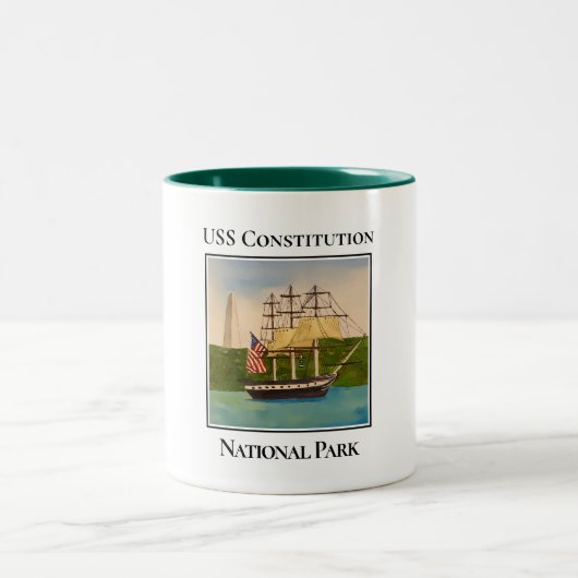 ボストン国立歴史公園(USS Constitution) ツートーンマグカップ (中央)