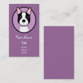 ボストン女の子! 紫色 名刺 (正面/裏面)