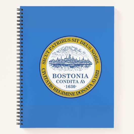 ボストン州旗，マサチューセッツ州ノート ノートブック (正面)