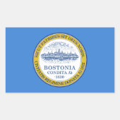ボストン州旗，マサチューセッツ州立長方形シール 長方形シール (正面)