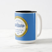 ボストン市旗（マサチューセッツ州） ツートーンマグカップ (正面右)