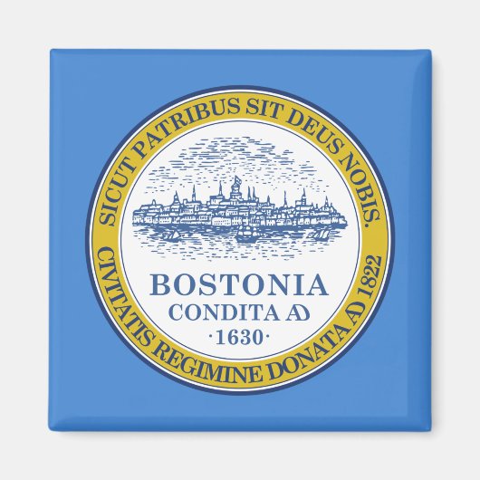 ボストン市旗（マサチューセッツ州） マグネット (正面)